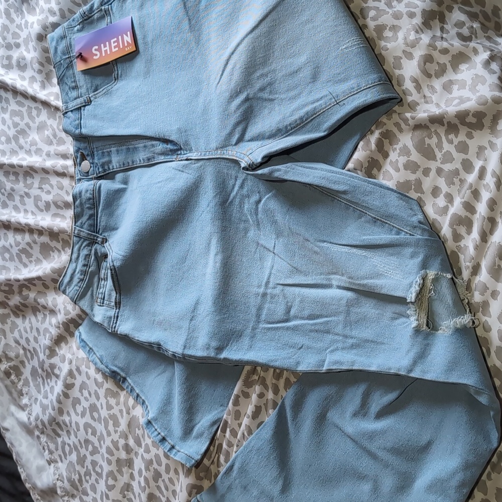 Shein Plus Curve Wide Leg Jeans
